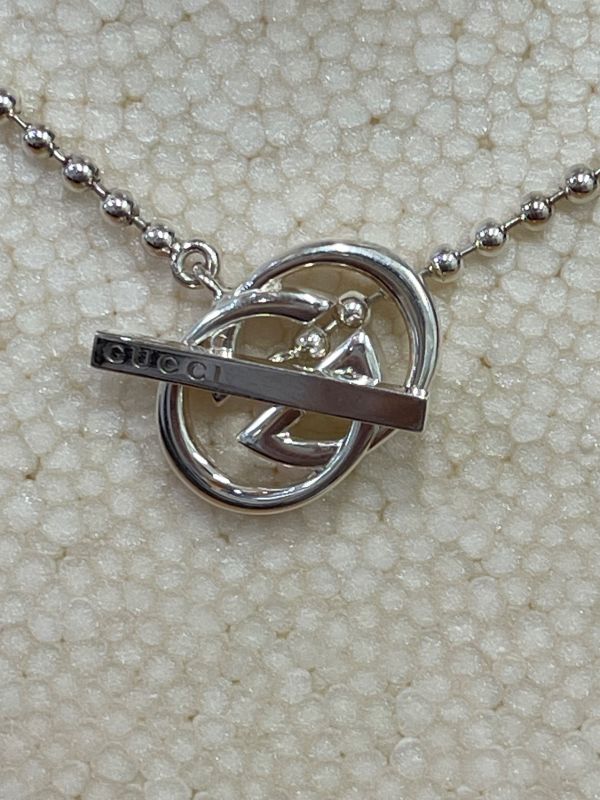 Gucci 925 Double G Ball Chain Necklace A25-2239