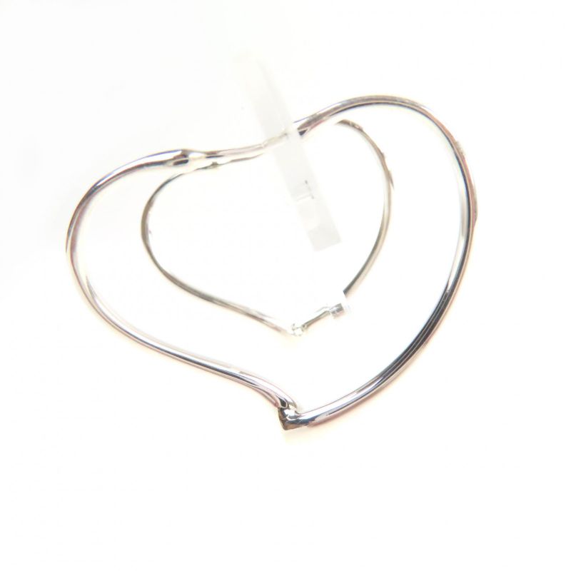 Tiffany & Co Elsa Peretti Small Open Heart Hoop Earrings Ag925