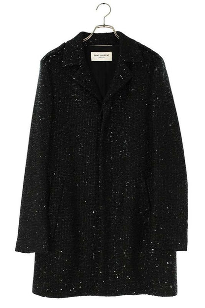 Saint Laurent Paris 641575 Y3b82 Sequined Long Coat Men's 48