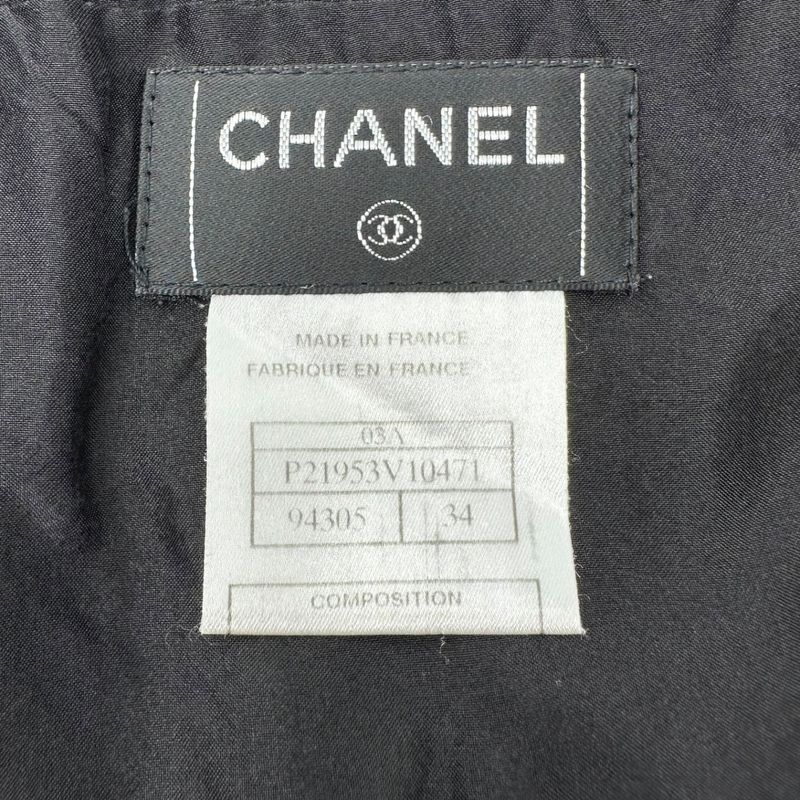 Chanel 03aw Wool Cashmere Silk Coco Mark Side Zip Skirt with Pockets Wool