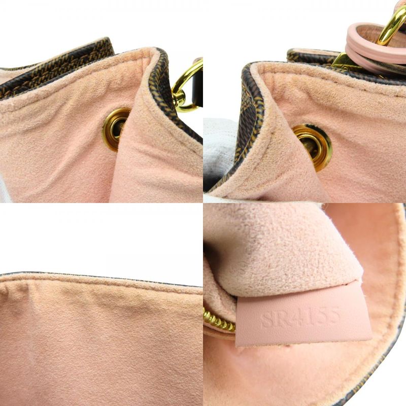 Louis Vuitton Shoulder Bag Caissa Hobo N41556 Damier Brown Rose Ballerine Pink