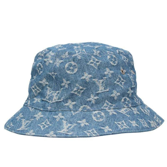 Louis Vuitton M78772 Monogram Denim Reversible Bucket Hat Men's
