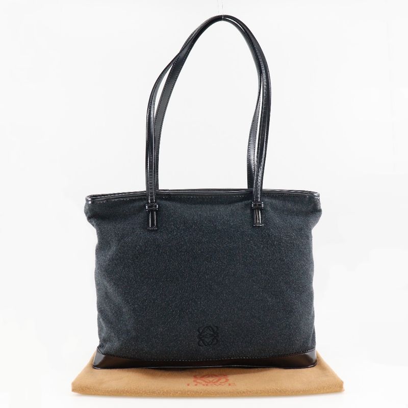 Loewe Anagram Felt Gray Women's Tote Bag