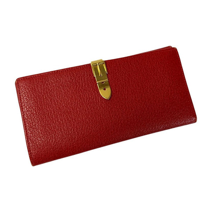 Gucci W Hook 035 661 Red Long Wallet Ladies Gold Hardware