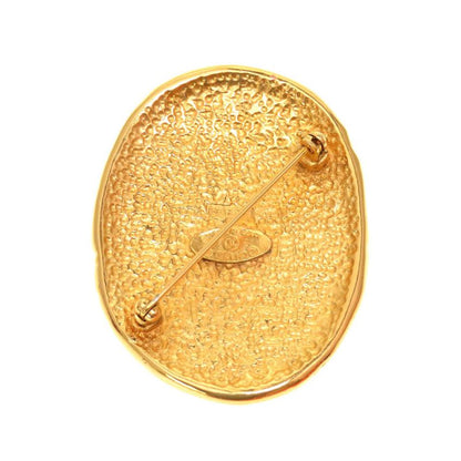 Chanel Crown Coco Mark Vintage Gold Brooch Accessories 0233 Chanel