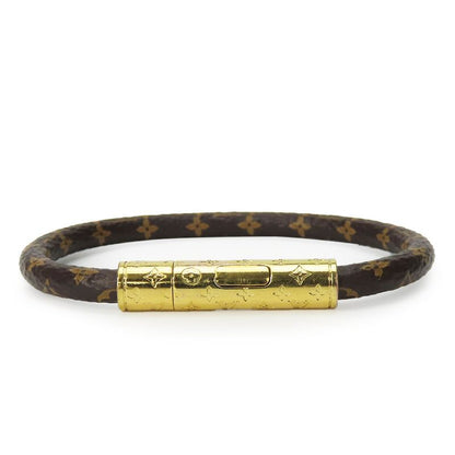 Louis Vuitton Bracelet - LV Confidential M8274f Monogram Metal Brown Gold
