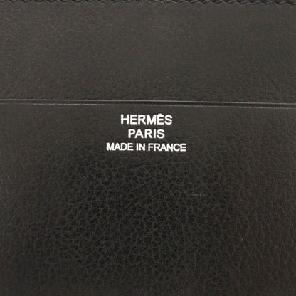 Hermes Vaubourg Grain Black Card Case Black 0684 Hermes