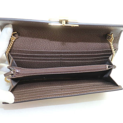 Gucci GG Supreme Chain Wallet Bengal Tiger/cherry Blossom Pattern Long Wallet