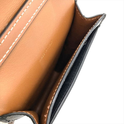 Celine Triomphe Mobile Pouch Pochette Leather Brown Gold Hardware Signature