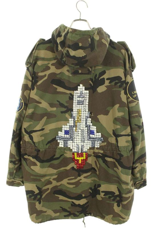 Saint Laurent Paris 16SS 415922 Y927l Camouflage Rocket Decoration Military Mod