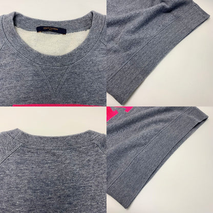 Louis Vuitton Upside Down LV Logo Rm182m Gvr Hfy20w Gray X Pink Sweatshirt