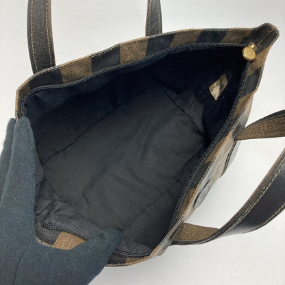 Fendi Pecan Mini Tote Brown PVC×leather Handbag