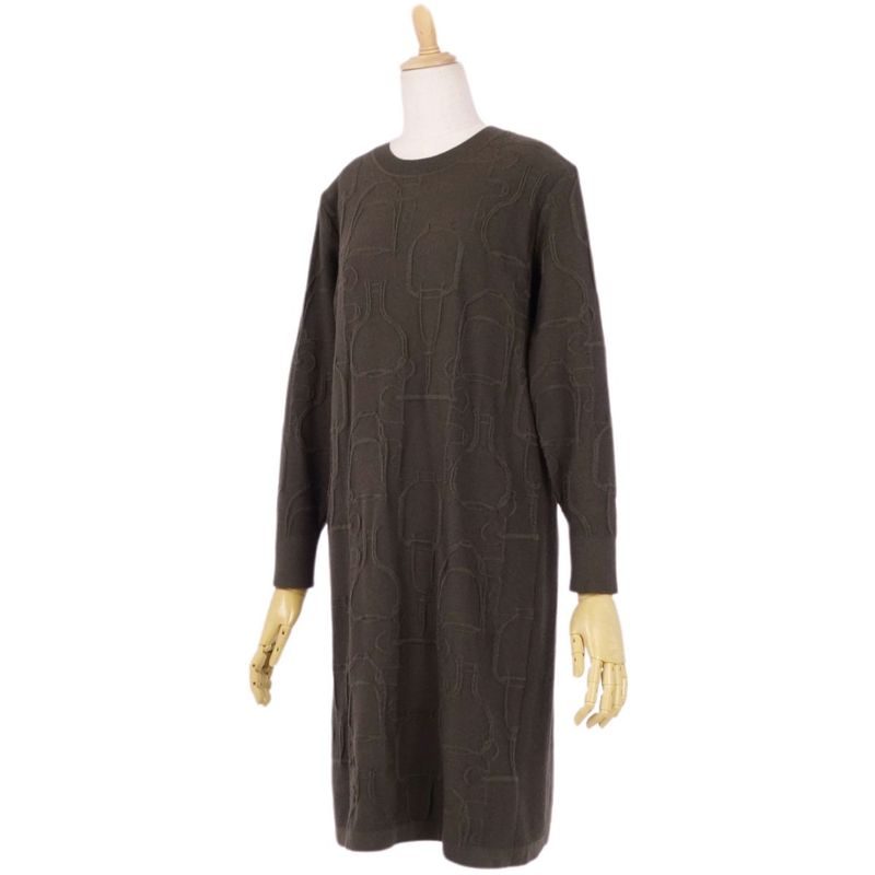 Hermes 20AW Knit Dress Sweater Long Sleeves Total