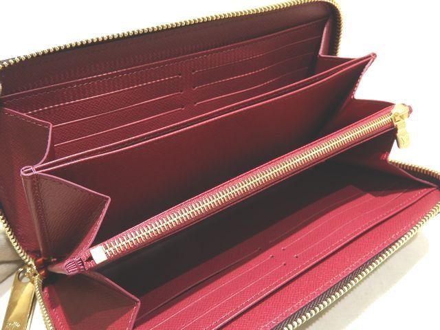 2 Louis Vuitton Zippy Wallet M41895 Fuchsia Monogram Round Zipper Long Wallet