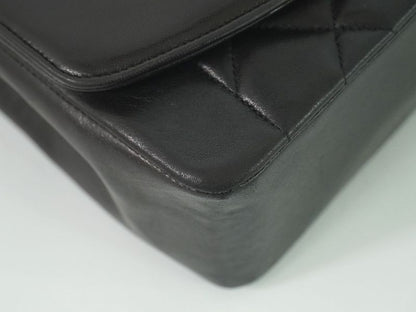 Authentic Chanel Diana Coco Mark Matelasse Chain Shoulder Bag Pochette Lambskin