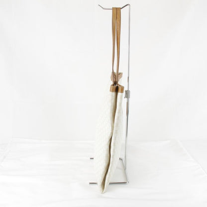 Celine Macadam Pattern Tote Bag Canvas Ladies White Blazon Engraved Logo