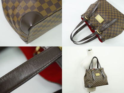 Authentic Louis Vuitton LV Hampstead MM Damier Ebène Tote Handbag Brown N51204