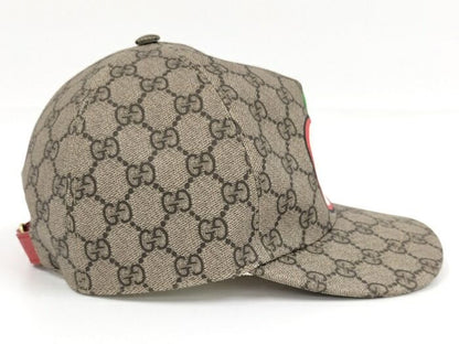 Gucci Baseball Cap GG Supreme Canvas GG Apple Beige 628446