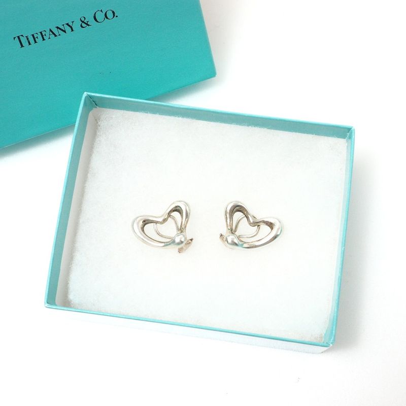 Tiffany & Co Tiffany & Co Open Heart Earrings For Two Ears Silver 925 20250701