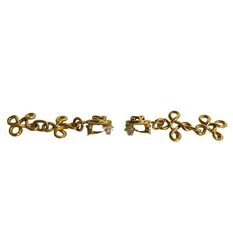 Chanel Chanel GP Vintage 93 Coco Mark Logo Motif Earrings