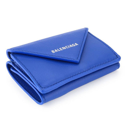 Balenciaga Trifold Wallet Paper Blue