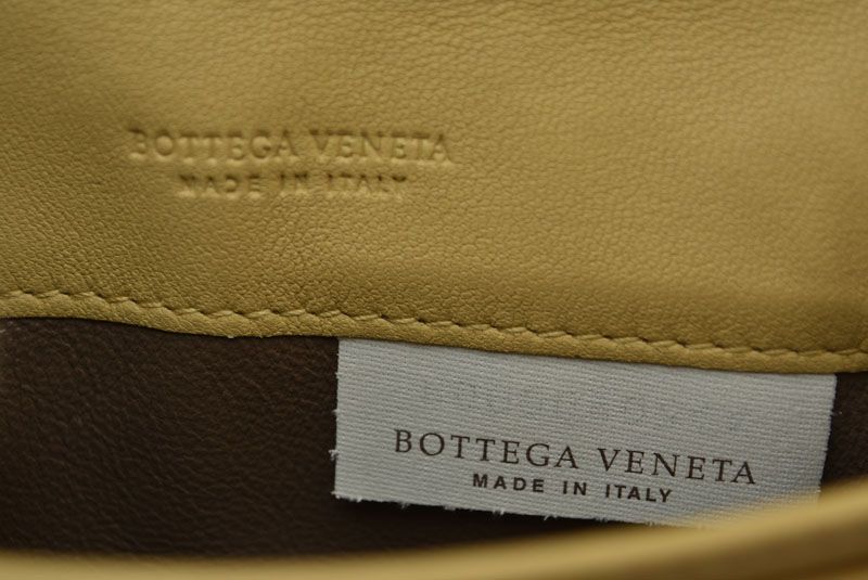 Bottega Veneta Coin Case Bottega Veneta Intrecciato Leather Beige Khaki Multi