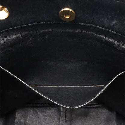 Chanel Choco Bar Coco Mark Chain Tote Bag Shoulder Bag Cotton Jersey Leather