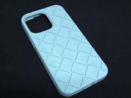 Bottega Veneta Intrecciato Rubber Iphone13pro Phone Case Light Blue Fh8721