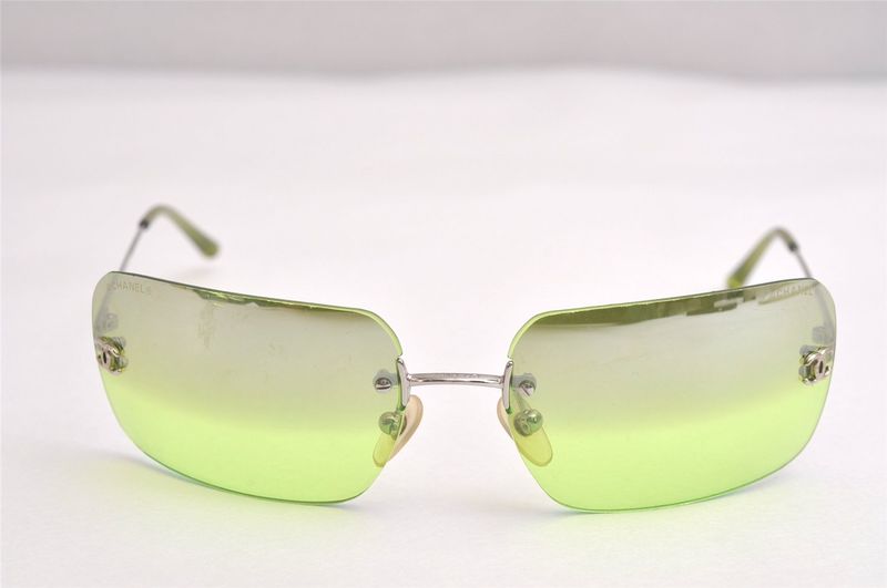 Chanel Sunglasses CC Logo Coco Mark Titanium 4017 Light Green 3238n