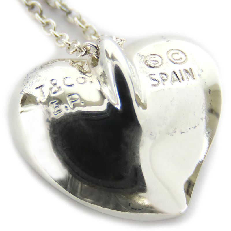 Tiffany & Co Necklace Full Heart Elsa Perutti 925 Silver Approx 4.3g Silver