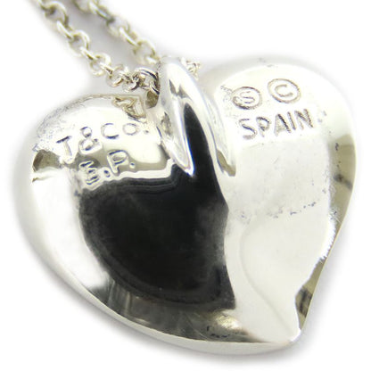 Tiffany & Co Necklace Full Heart Elsa Perutti 925 Silver Approx 4.3g Silver