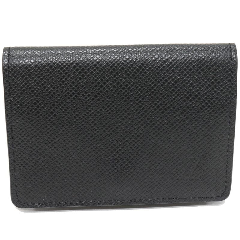 Louis Vuitton Business Card Holder With Depth Taiga Noir Black Envelope Carte