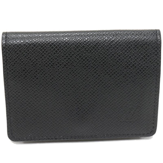 Louis Vuitton Business Card Holder With Depth Taiga Noir Black Envelope Carte