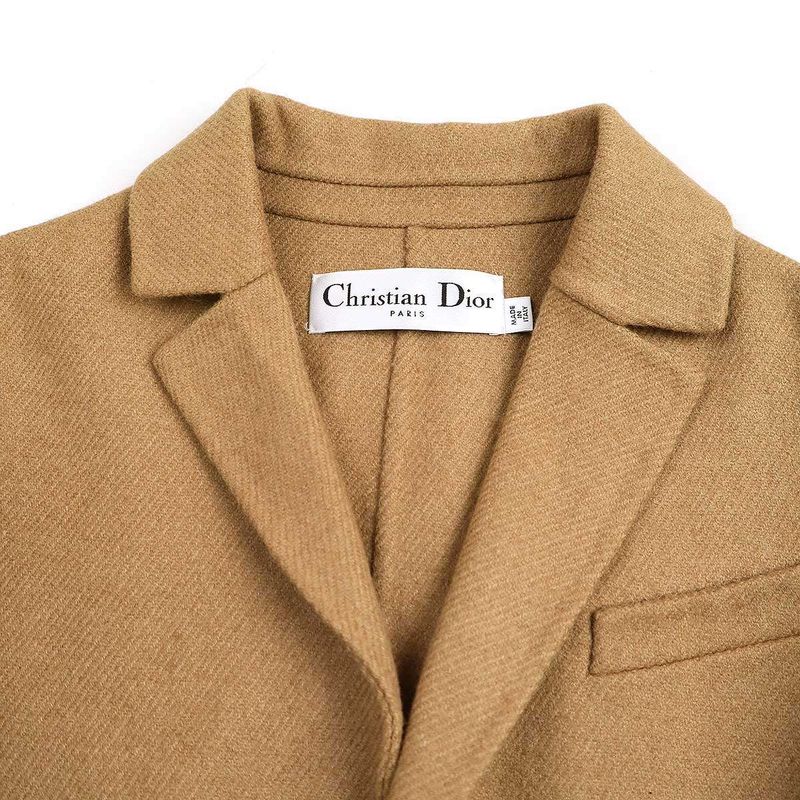 Christian Dior Camel Wool Chester Coat 840m02a0012 Camel 34