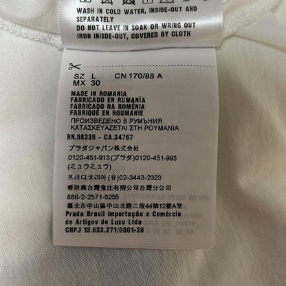 Prada Short Sleeved T-shirt Size L Women - White