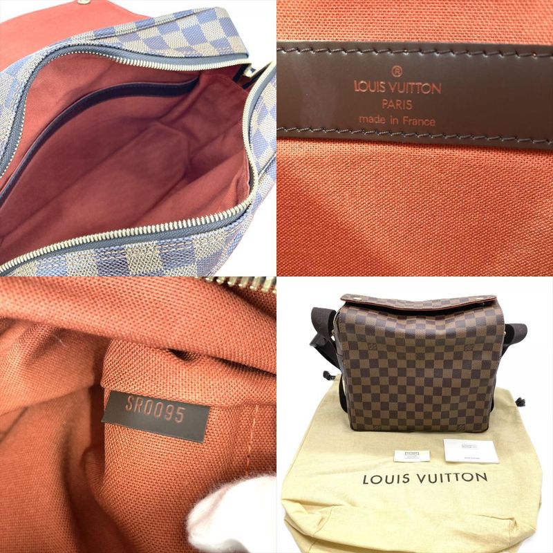 Louis Vuitton Naviglio Shoulder Bag Damier Ebène N45255 Brown Gold Hardware