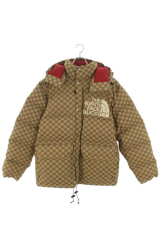 Gucci X The North Face THE North FACE 670766 Z8apx GG Canvas Down Jacket Men's M