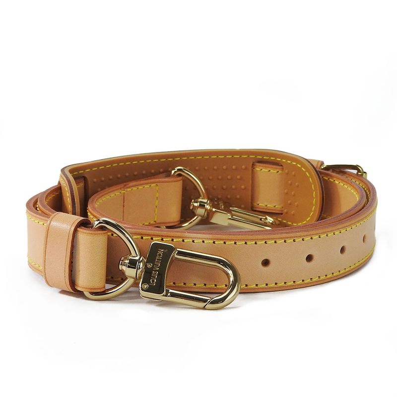 Louis Vuitton Shoulder Strap Nubuck Beige Gold Bandouliere For Hardware Keepall