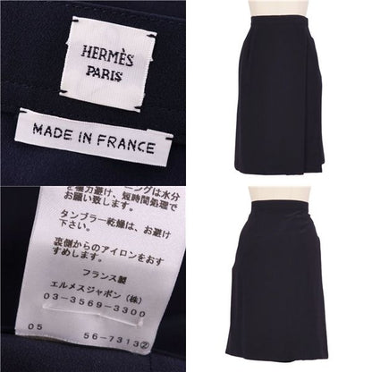 Hermes Skirt Wrap Skirt Silk Bottoms Lady
