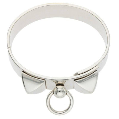 Hermes Collier De Chien MM Collier De Chien MM Silver Bangle Bracelet Men's SH