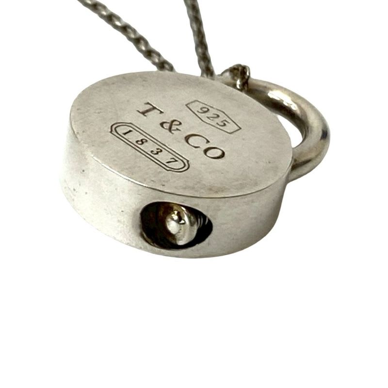 Tiffany & Co Round Lock Silver 925 Necklace Pendant Choker