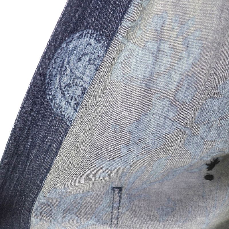 Christian DIOR 122v28a3389 100% Cotton BEE Embroidery Kimono-style Half-sleeved