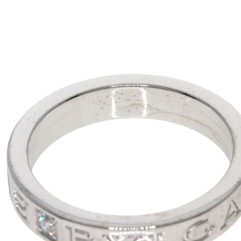 Bvlgari Bulgari Double Logo Diamond Ring And Ring 18K White Gold Ladies