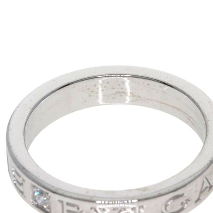 Bvlgari Bulgari Double Logo Diamond Ring And Ring 18K White Gold Ladies