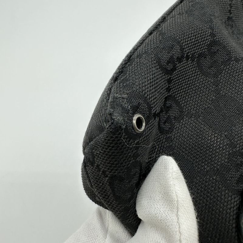 Gucci 92543 GG Canvas Waist Pouch Body Bag Black Women Men Fashion