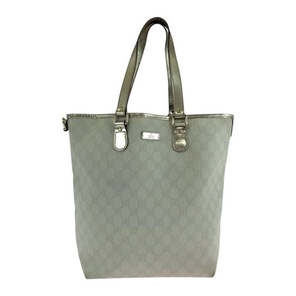 Gucci White Gold Hardware GG Supreme Canvas 189896 Tote Bag Shoulder Bag Women