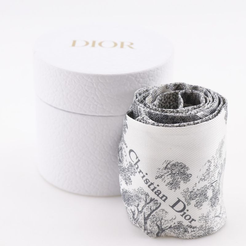 [dior] Christian Dior Mitzah Toile De Jouy Sauvage Ribbon Scarf 15jou106i602