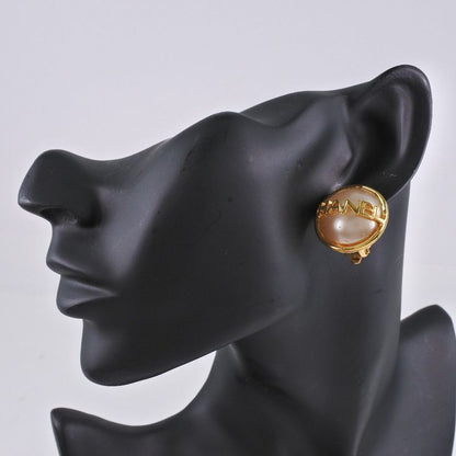Chanel Gold Plated And Faux Pearl Ladies 22.6g Earrings