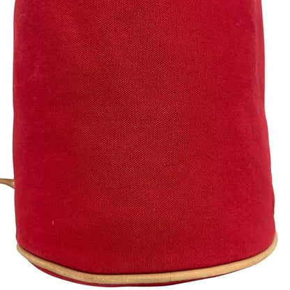 Hermes Drawstring Backpack Porochon Mimir PM Red Cotton Preowned