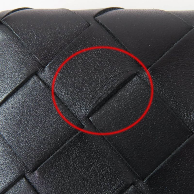 Bottega Veneta Leather Intrecciato Tiny Trifold Wallet Compact